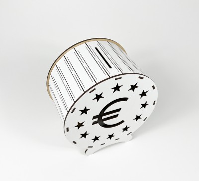 Скарбничка "Euro"з прозорою кришкою