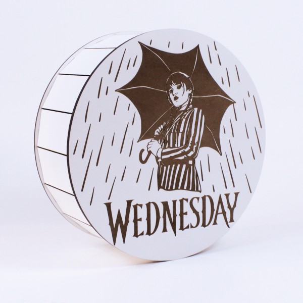 Коробка кругла "Wednesday" з гравіюванням