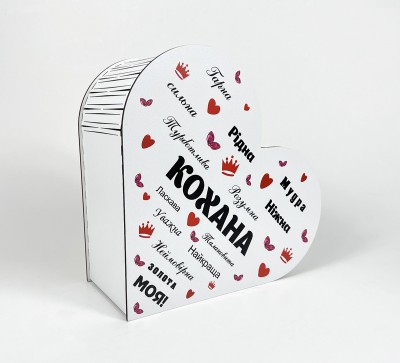 Коробка серце "Кохана" Коробка серце "Кохана"