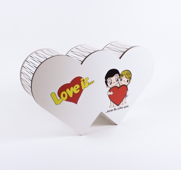 Коробка два серця "LOve is...коли ви одне ціле" 