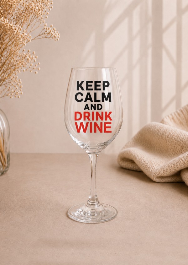 Келих "Keep calm and drink wine" Келих "Keep calm and drink wine"