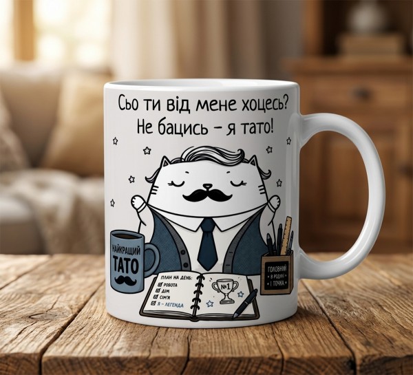 Чашка "Не бацись — я тато!" Чашка "Не бацись — я тато!"
