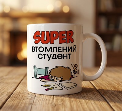 Чашка "Super втомлений студент"