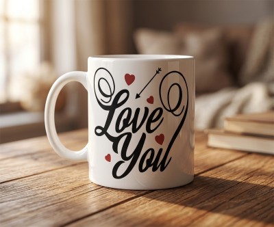 Чашка "Love You"зі стрілою та сердечками