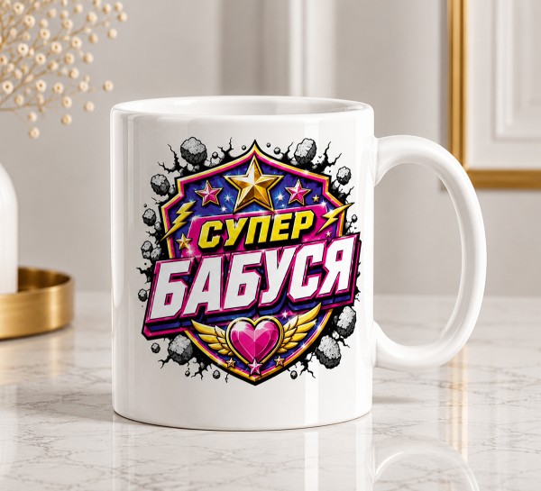 Чашка "Супер бабуся" Чашка "Супер бабуся"