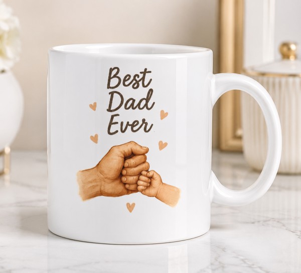 Чашка "Best Dad Ever" з долонями Чашка "Best Dad Ever" з долонями
