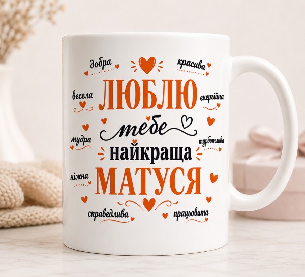 Чашка "Люблю тебе, найкраща матуся" Чашка "Люблю тебе, найкраща матуся"