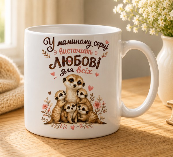 Чашка "У маминому серці вистачить любові для всіх" Чашка "У маминому серці вистачить любові для всіх"