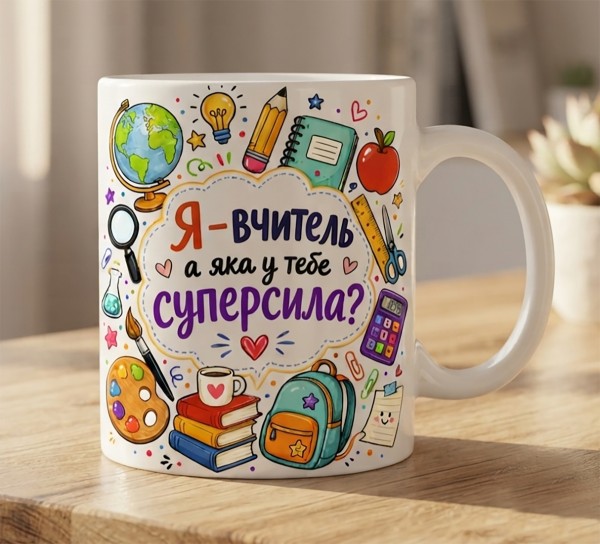 Чашка "Я – вчитель, а яка у тебе суперсила?"