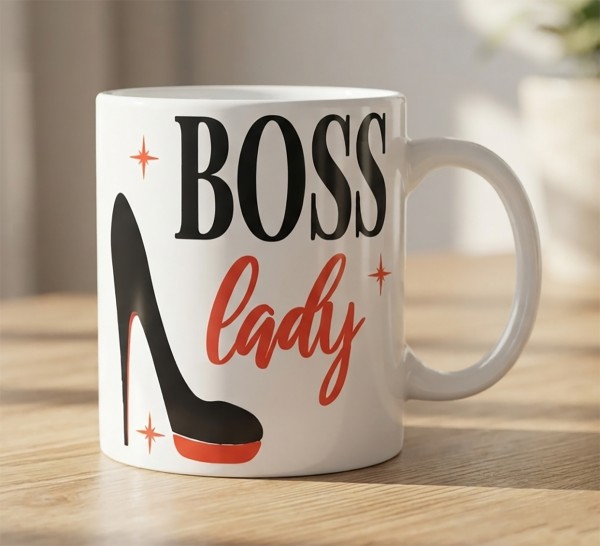 Чашка "Boss Lady" з туфелькою