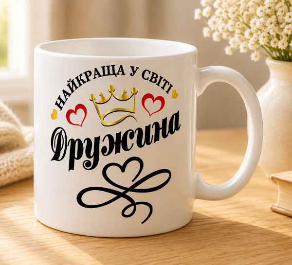 Чашка "Найкраща у світі дружина" з короною
