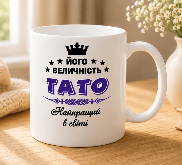 Чашка "Його величність Тато – найкращий у світі" Чашка "Його величність Тато – найкращий у світі"