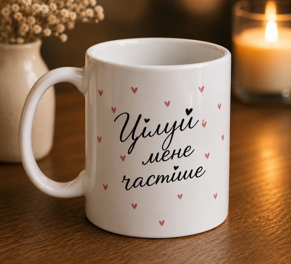 Чашка "Цілуй мене частіше" Чашка "Цілуй мене частіше"