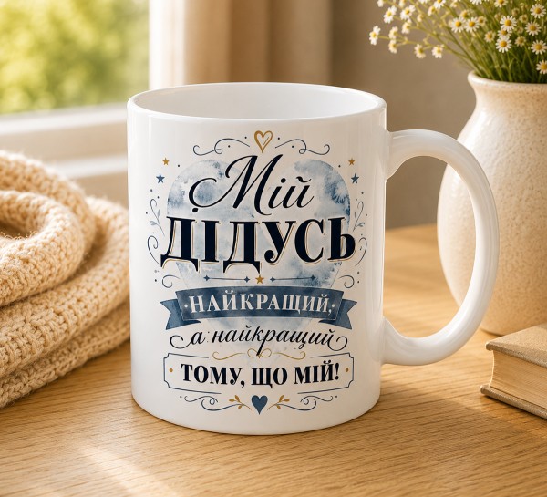 Чашка "Мій дідусь найкращий, а найкращий тому, що мій!"