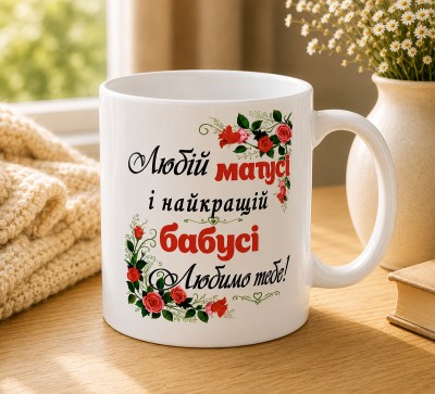 Чашка "Любій матусі і найкращій бабусі. Любимо тебе!"