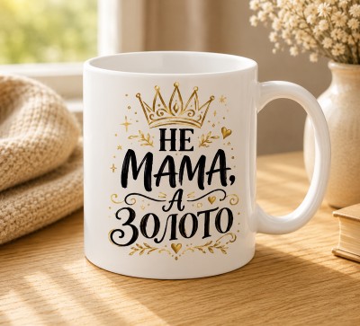 Чашка "Не мама, а золото" з короною