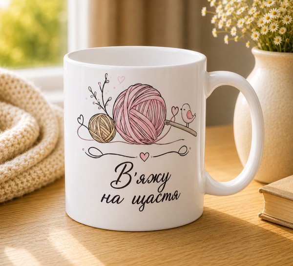 Чашка "В’яжу на щастя"