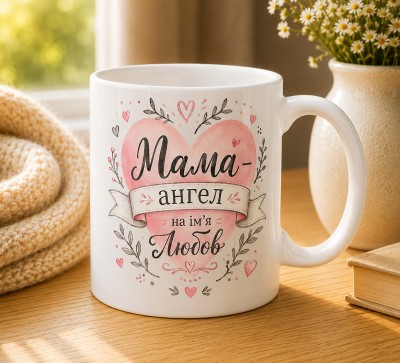 Чашка "Мама — ангел на ім’я Любов"