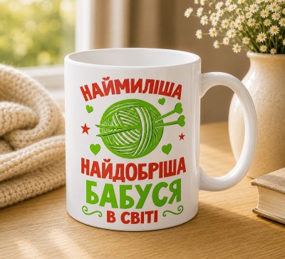 Чашка "Наймиліша, найдобріша бабуся в світі"
