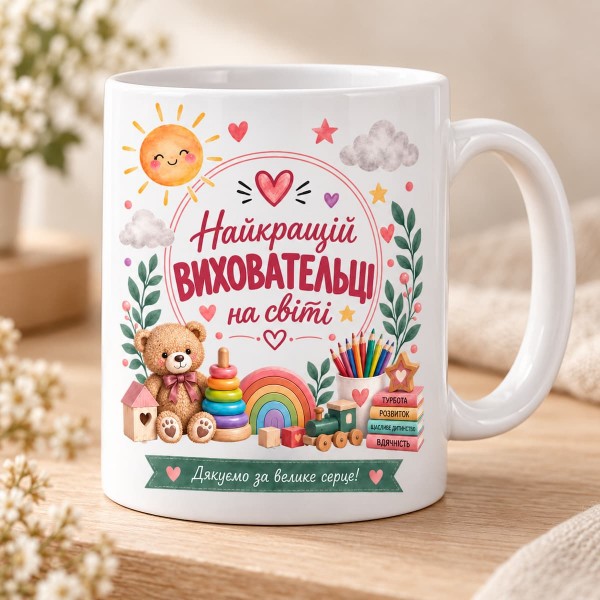 Чашка "Найкращій виховательці на світі" Чашка "Найкращій виховательці на світі"