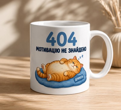 Чашка "404 Мотивацію не знайдено"