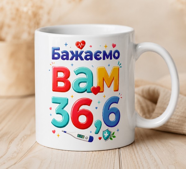 Чашка "Бажаємо вам 36,6"
