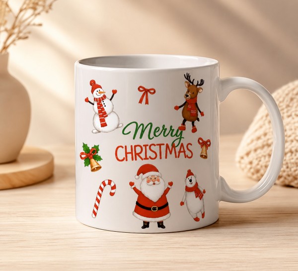 Чашка "Merry Christmas" з новорічними персонажами