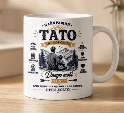 Чашка "Найкращий тато — ти моя опора" Чашка "Найкращий тато — ти моя опора"