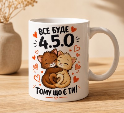 Чашка "Все буде 4.5.0, тому що є ти"