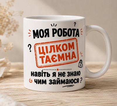 Чашка "Моя робота цілком таємна" Чашка "Моя робота цілком таємна"