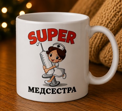Чашка "SUPER Медсестра" Чашка "SUPER Медсестра"