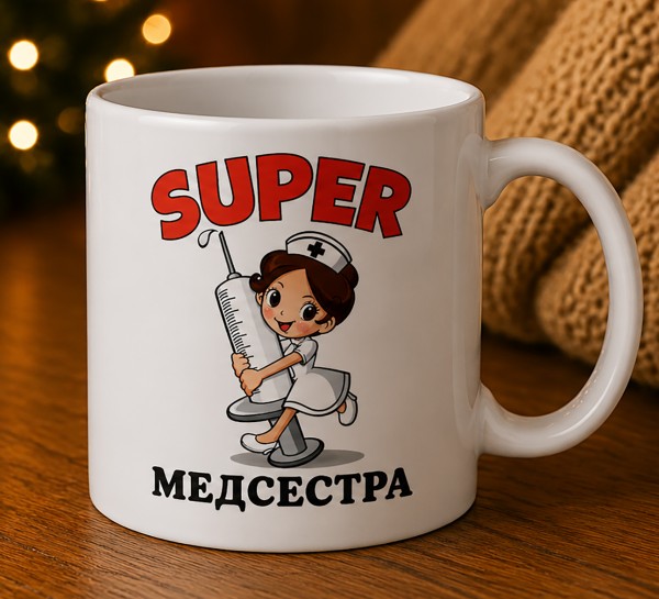 Чашка "SUPER Медсестра" Чашка "SUPER Медсестра"