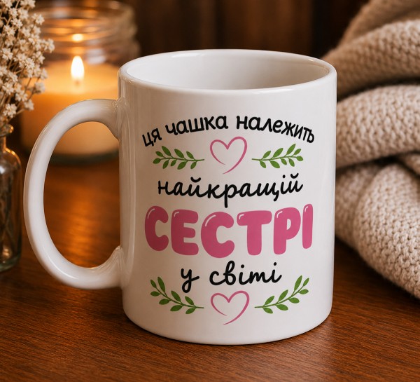 Чашка "Найкращій сестрі у світі" Чашка "Найкращій сестрі у світі"