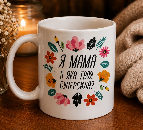 Чашка "Мама — суперсила"