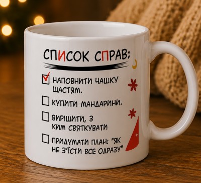Чашка "Список святкових справ"