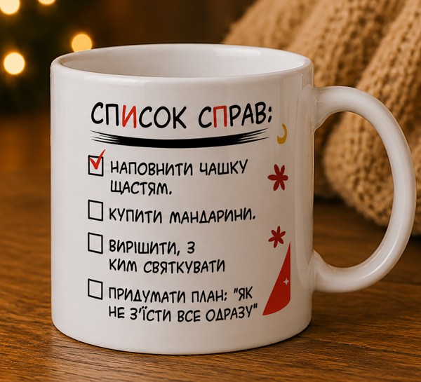 Чашка "Список святкових справ"