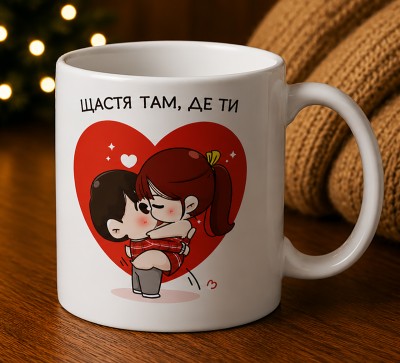 Чашка "Щастя там, де ти"