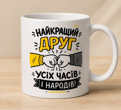 Чашка "Найкращий друг усіх часів і народів!"