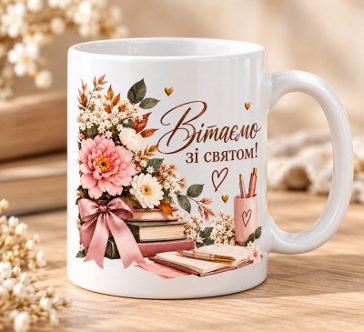 Чашка "Вітаємо зі святом!"