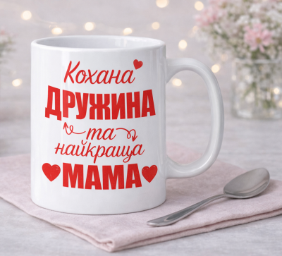 Чашка "Кохана дружина та найкраща мама"