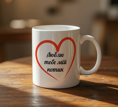 Чашка «Люблю тебе мій котик»