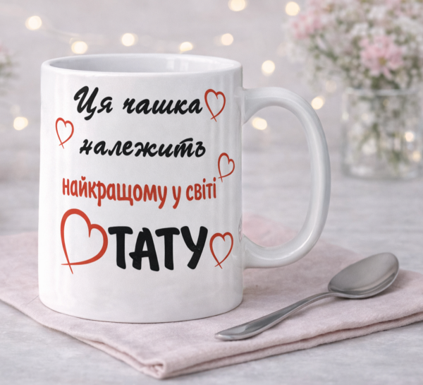 Чашка "Ця чашка належить найкращому у світі тату" Чашка "Ця чашка належить найкращому у світі тату"