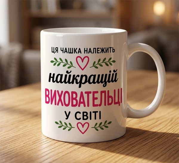 Чашка "Ця чашка належить найкращій виховательці у світі"