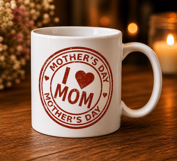 Чашка "I Love Mom"з сердечком Чашка "I Love Mom"з сердечком