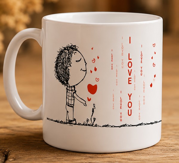 Чашка "I Love You"з романтичним малюнком Чашка "I Love You"з романтичним малюнком