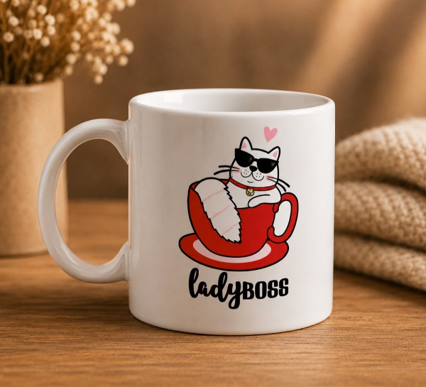 Чашка "Lady Boss" з котиком Чашка "Lady Boss" з котиком