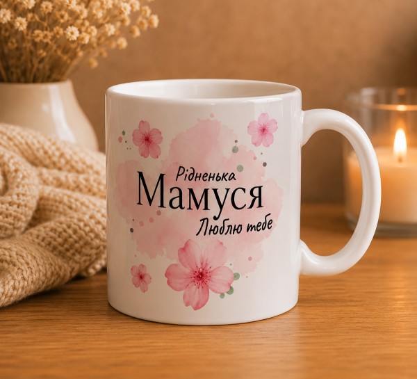 Чашка "Рідненька мамуся, люблю тебе" Чашка "Рідненька мамуся, люблю тебе"