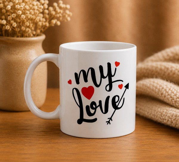 Чашка "My Love" з сердечками