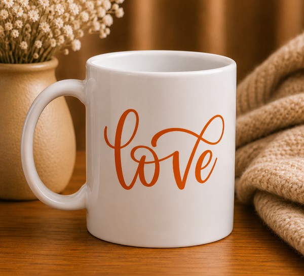 Чашка "Love" у мінімалістичному стилі