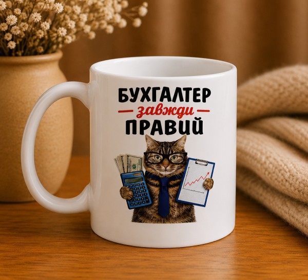 Чашка "Бухгалтер завжди правий"